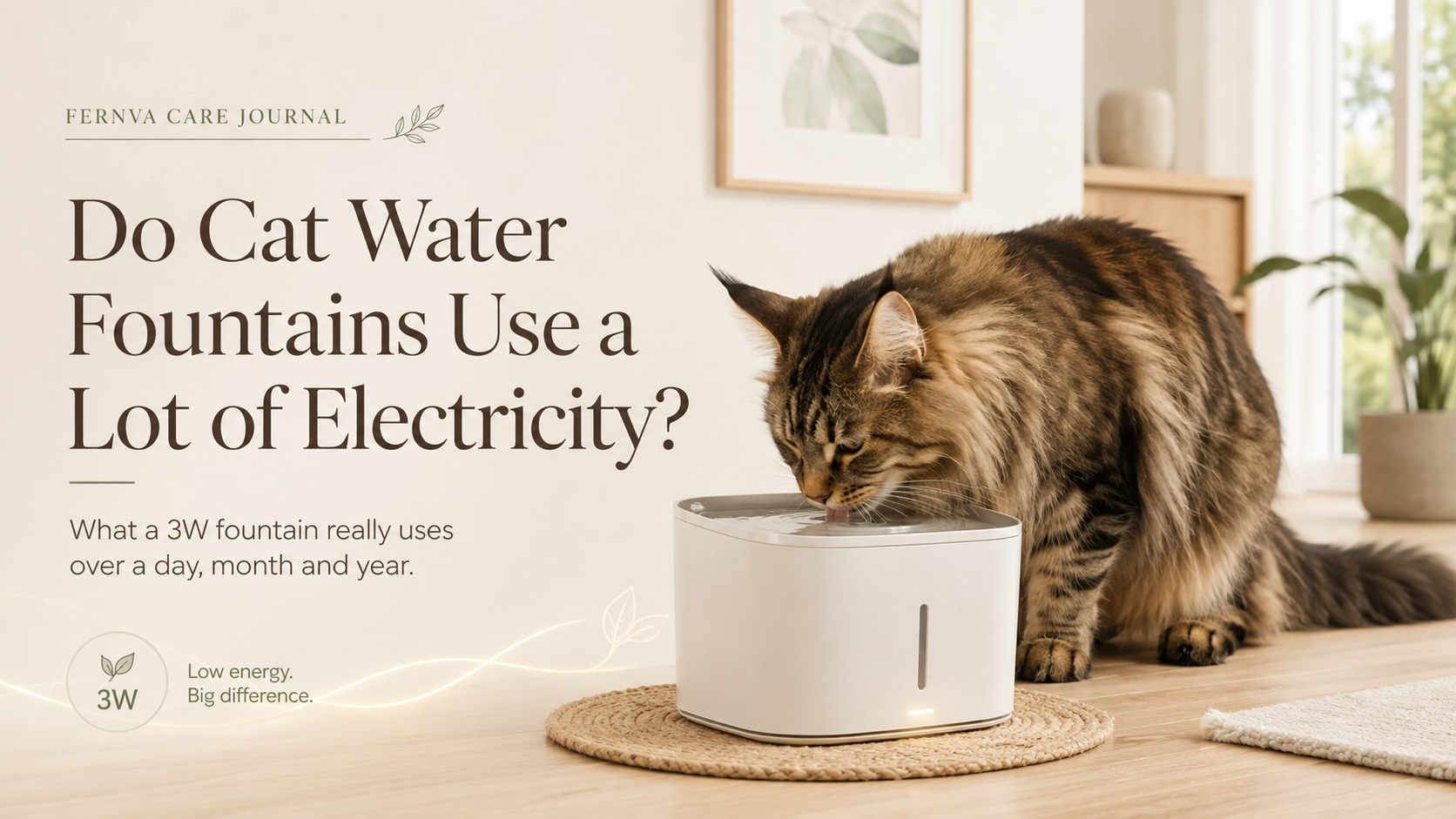 Do cat water fountains use a lot of electricity?