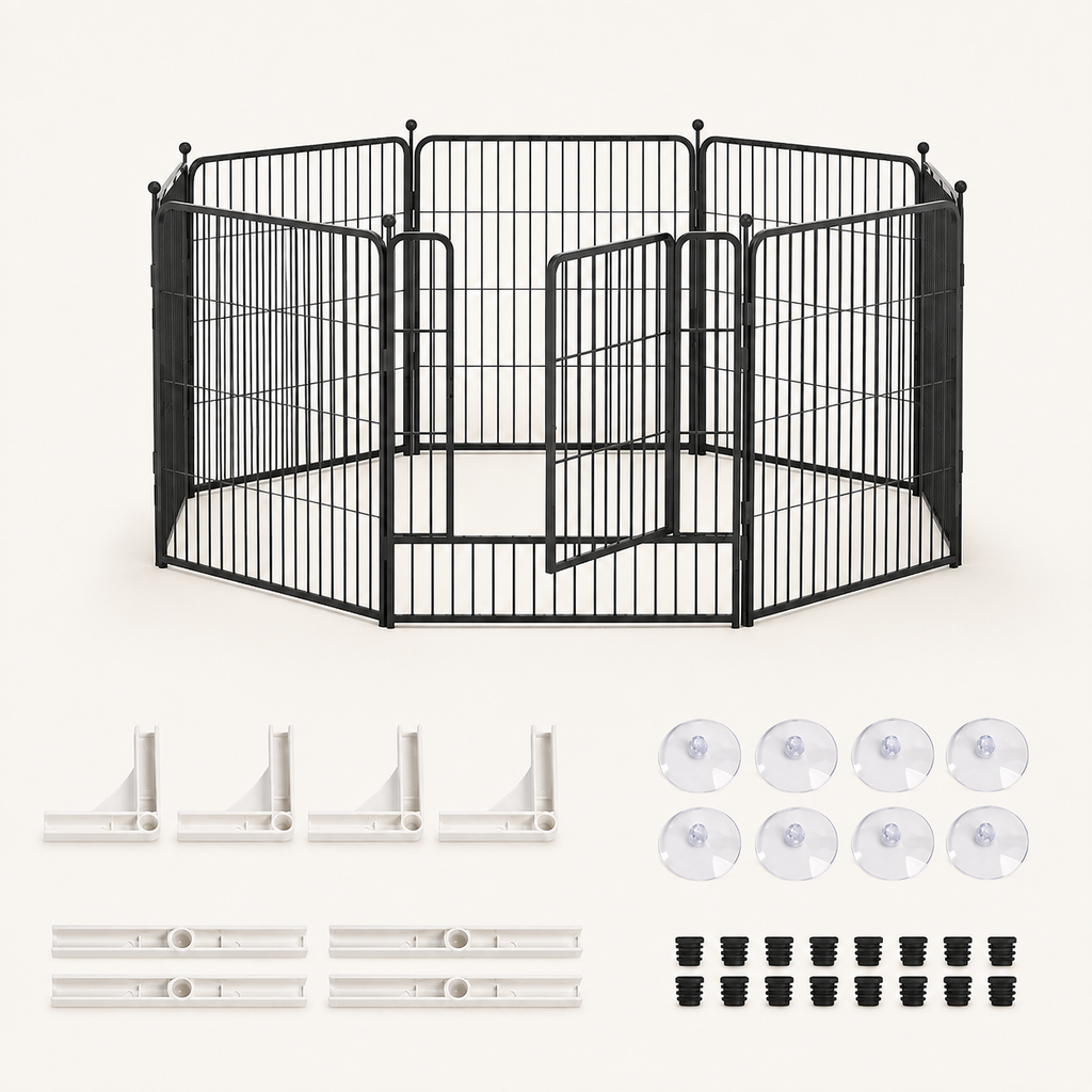 Fernva Large Cat Playpen with Metal Panels for Maine Coons & Large Cats