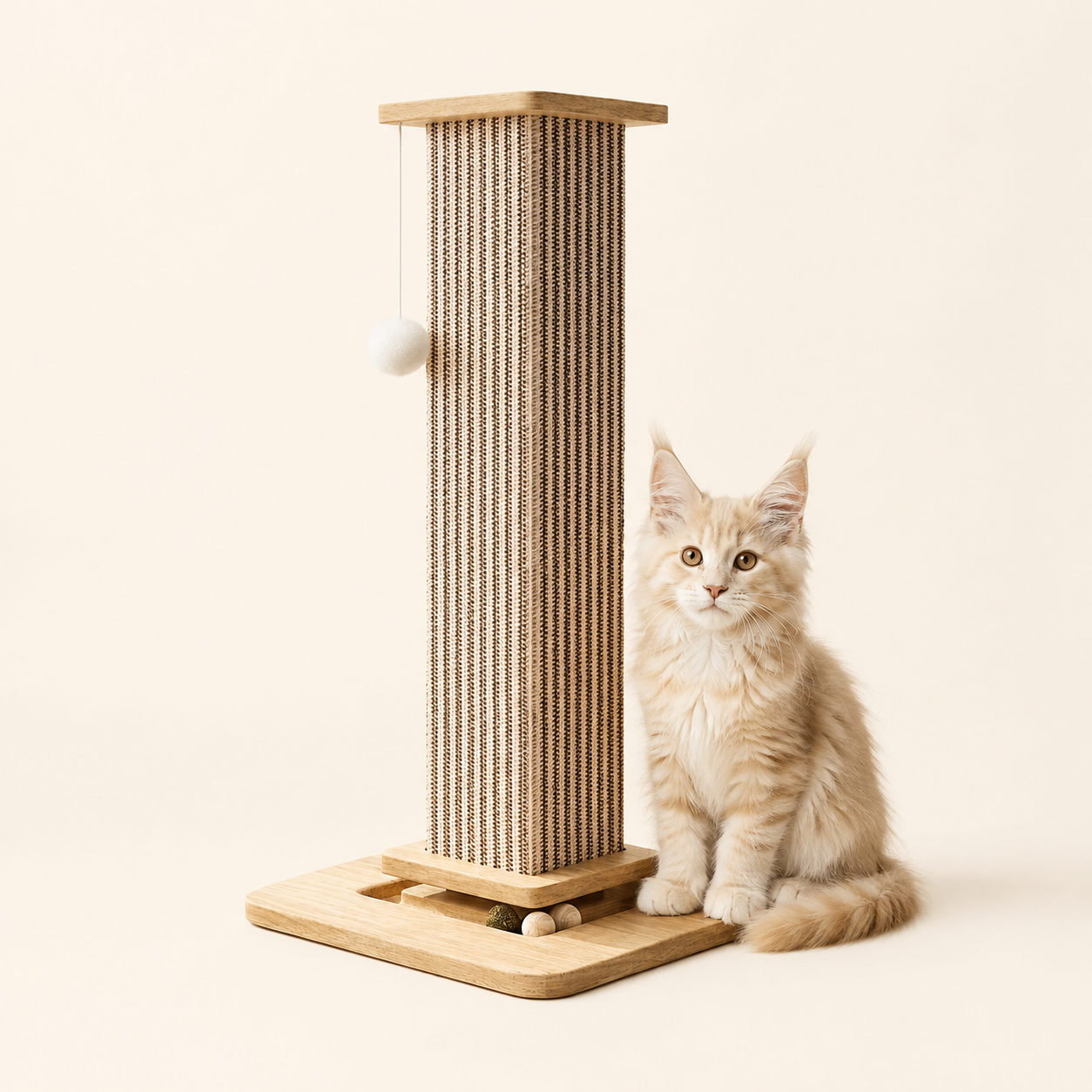 Fernva Interactive Cat Scratcher & Climbing Frame for Maine Coons & Large Cats