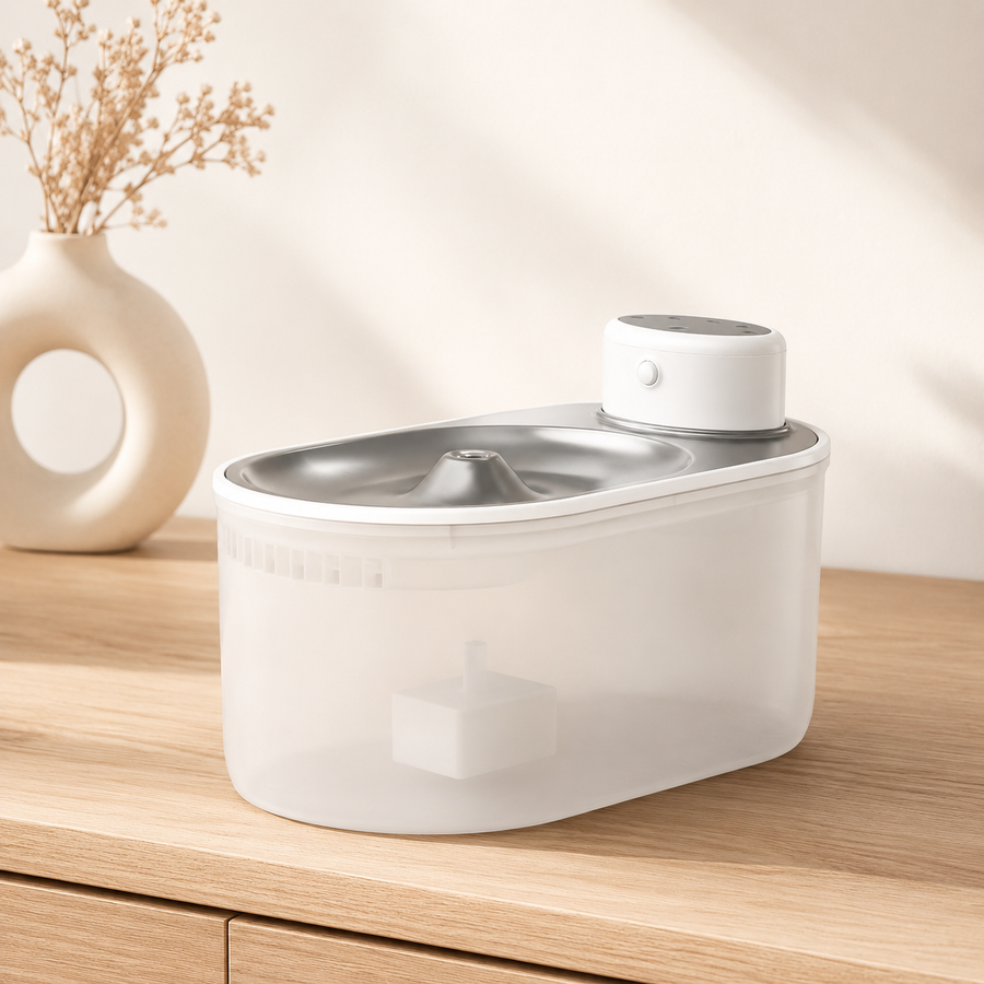 Stainless Steel Plate Household Pet Cat Dog Intelligent Wireless Water Dispenser