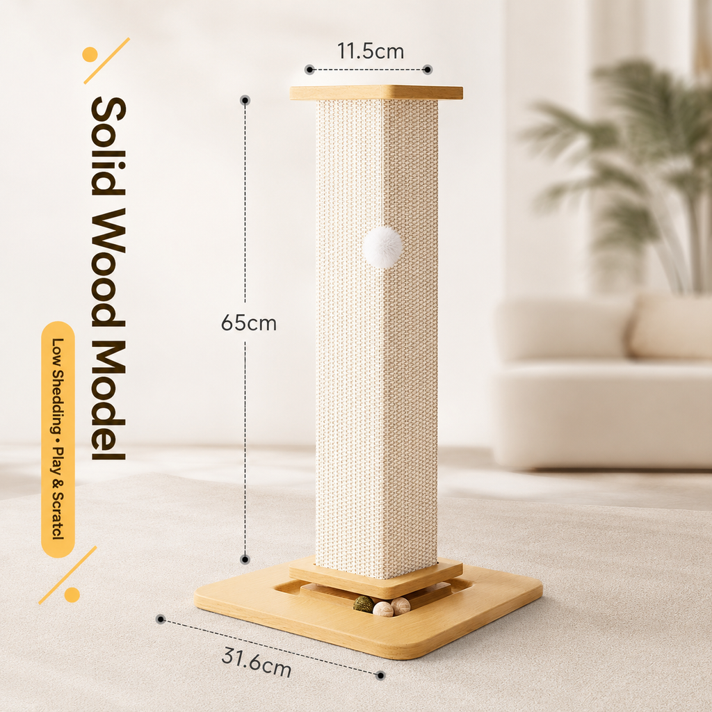 Fernva Interactive Cat Scratcher & Climbing Frame for Maine Coons & Large Cats