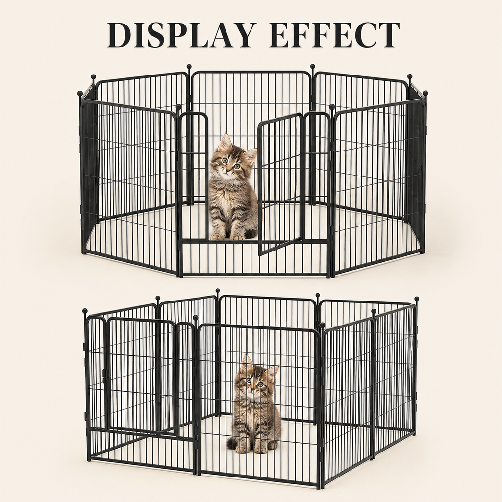 Fernva Large Cat Playpen with Metal Panels for Maine Coons & Large Cats