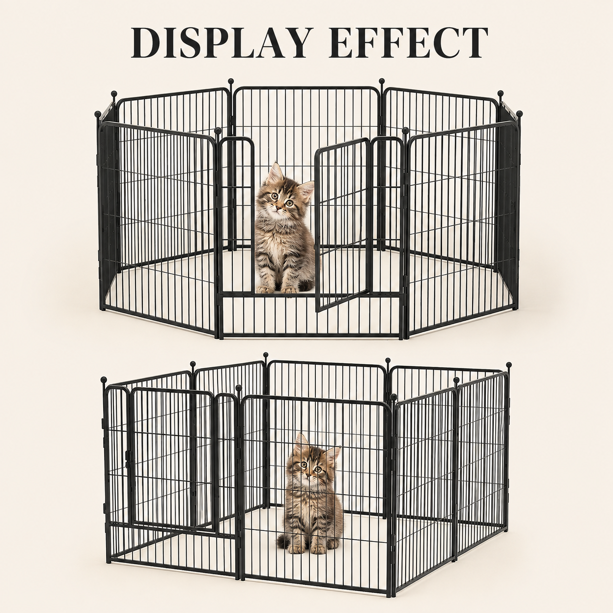Fernva Large Cat Playpen with Metal Panels for Maine Coons & Large Cats