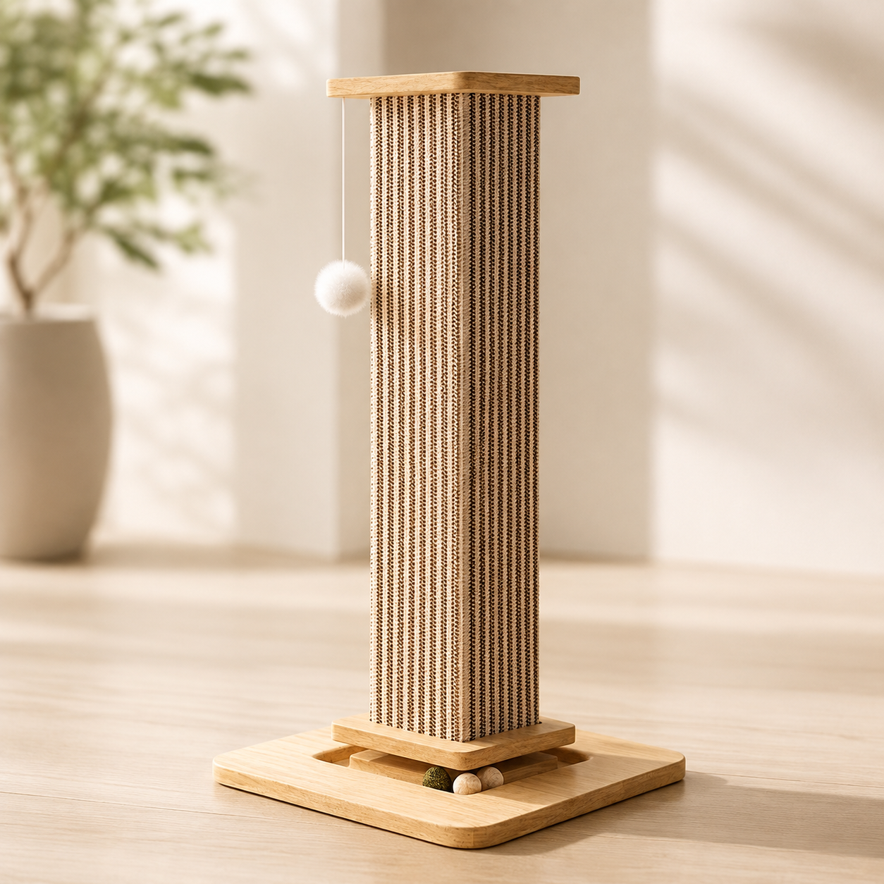 Fernva Interactive Cat Scratcher & Climbing Frame for Maine Coons & Large Cats